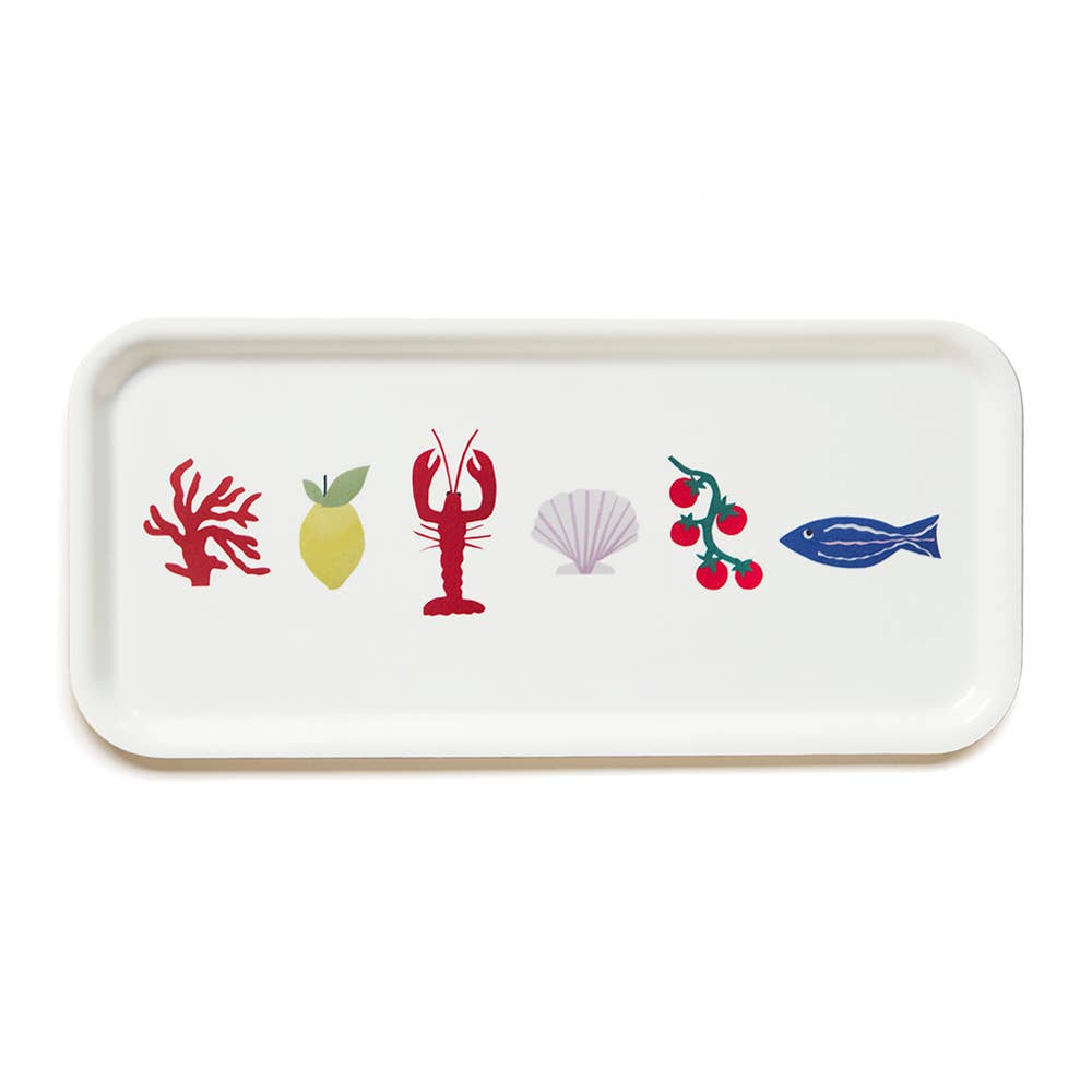 Plateau rectangulaire Blu Kat - 32 x 15 cm