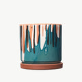 Grand cache pot émaillé - Casa atlantica