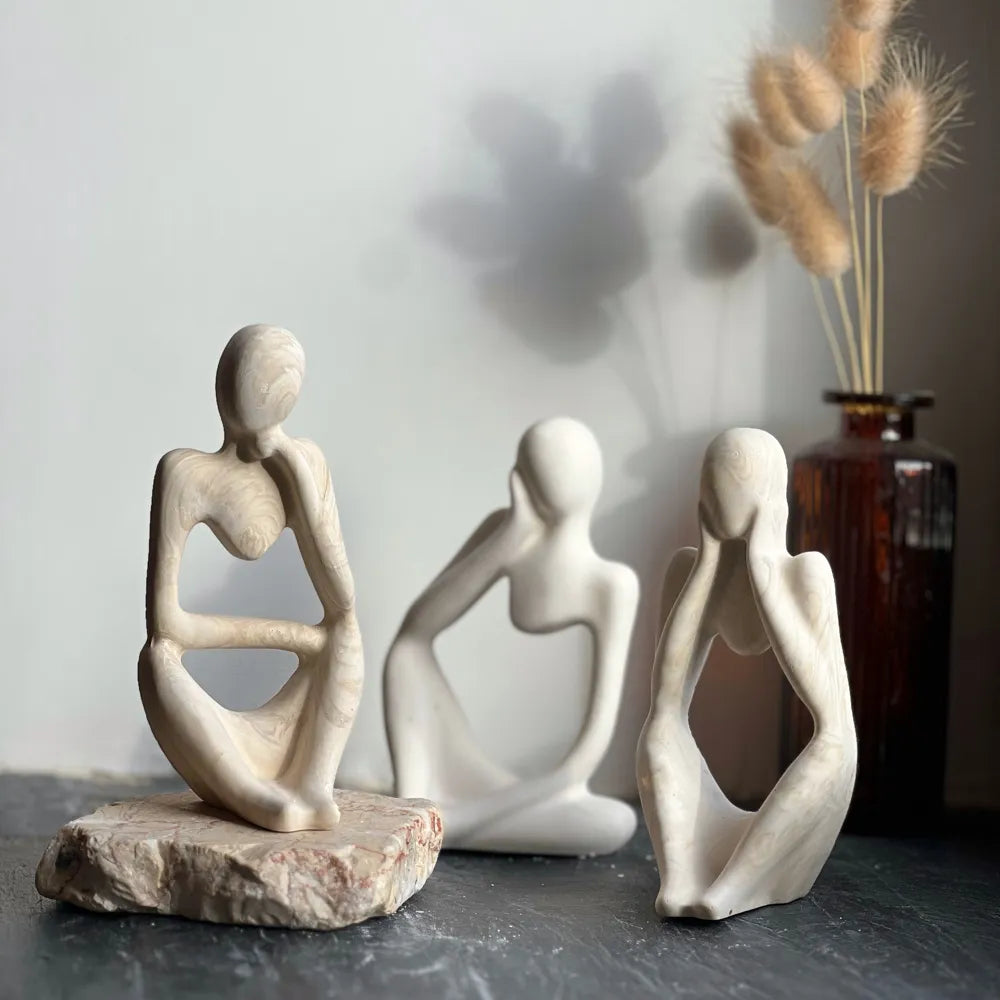 Décoration jesmonite sculptures penseurs - L'atelier d'à côté