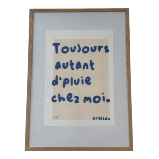 Affiche A3 Toujours autant de pluie Les dessins de Louise