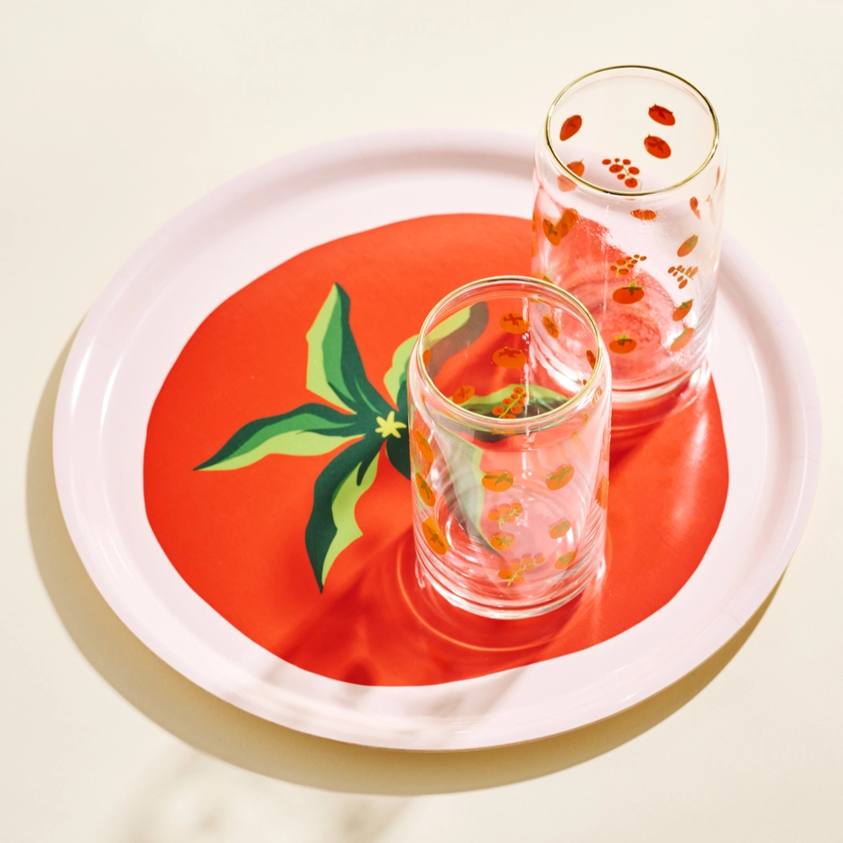 Plateau rond 31cm Tomate