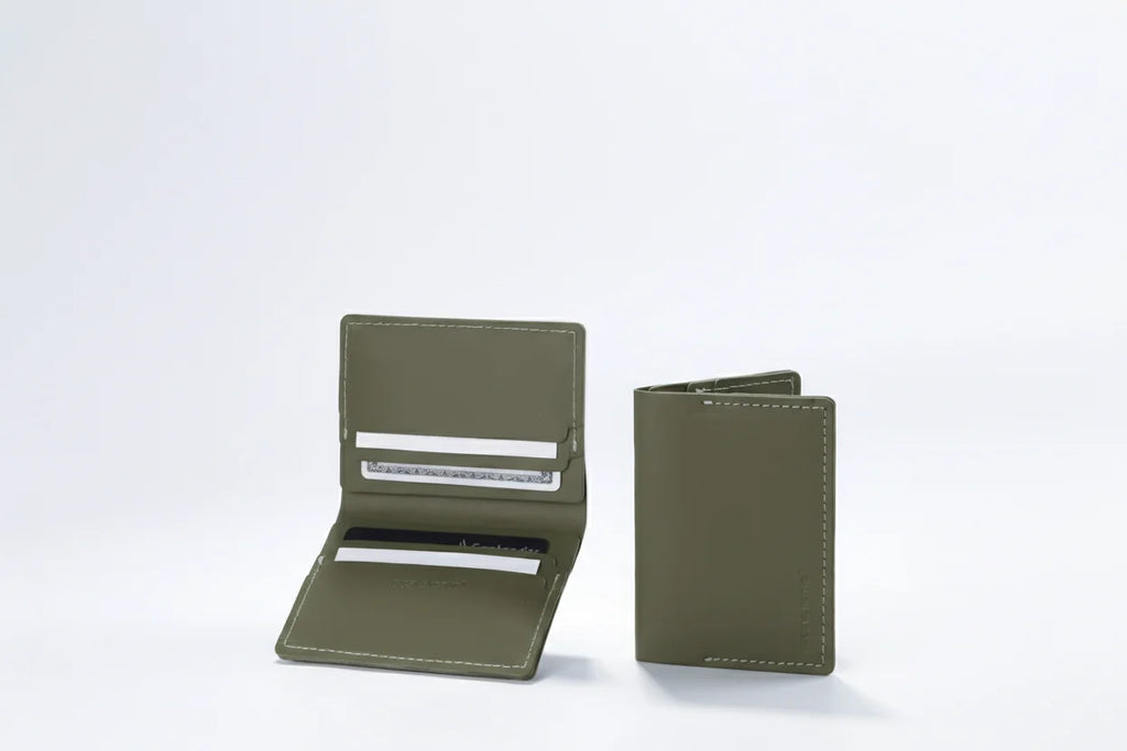 Double porte cartes cuir recyclé - Vacavaliente
