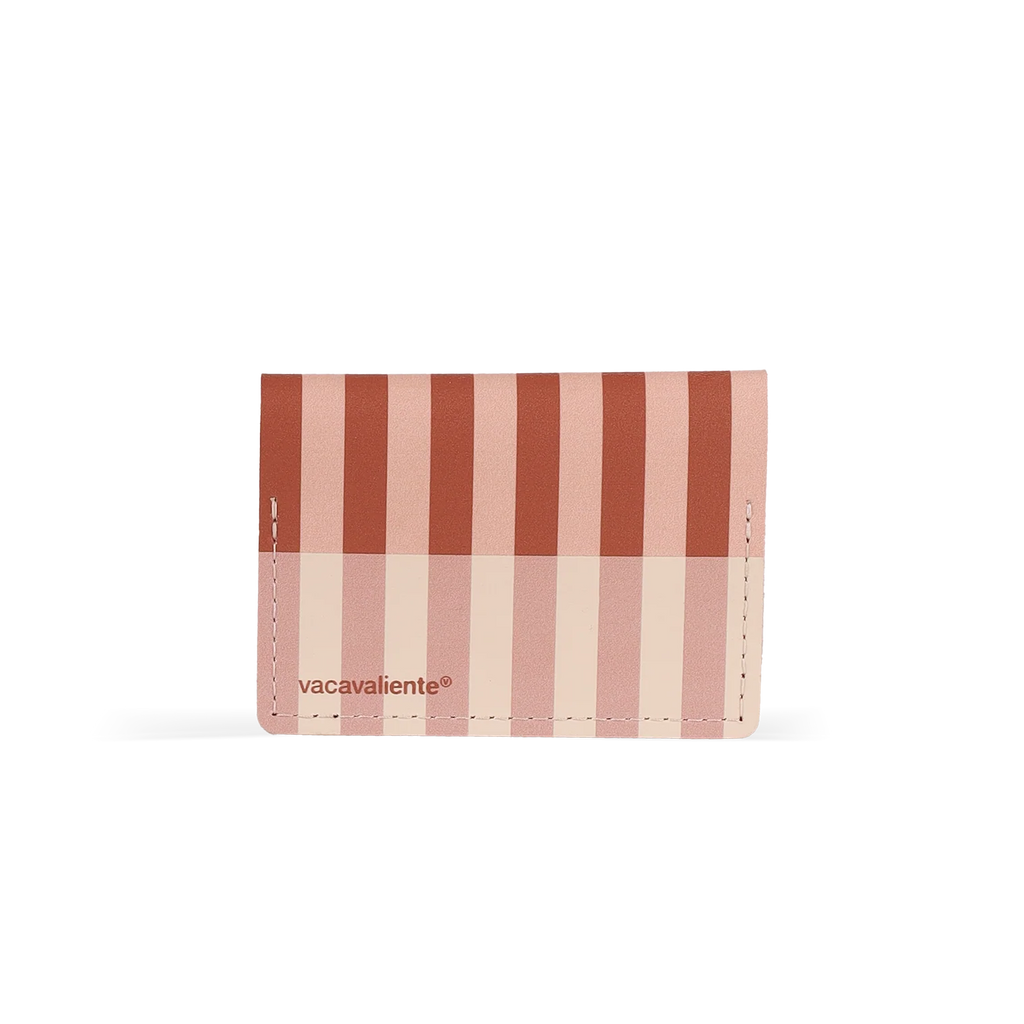 Double porte cartes cuir recyclé - Vacavaliente