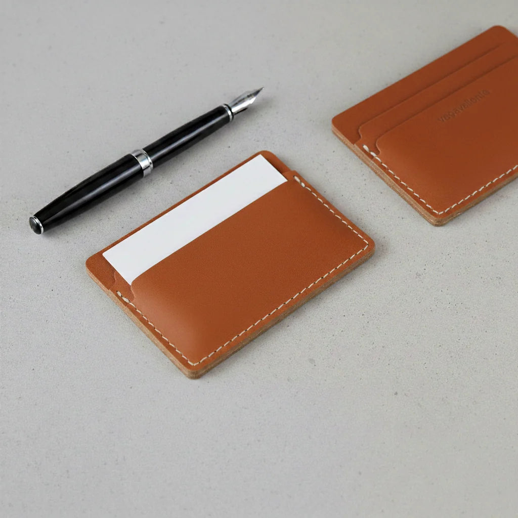Porte cartes cuir recyclé S - Vacavaliente