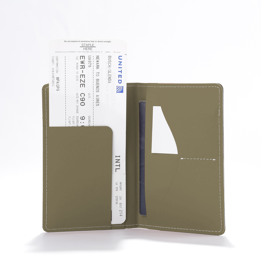 Porte passeport cuir recyclé - Vacavaliente