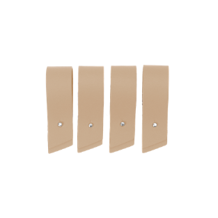 Rond de serviette x4 cuir recyclé - Vacavaliente