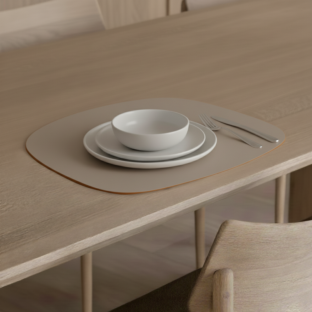 Set de table cuir recyclé stone - Vacavaliente