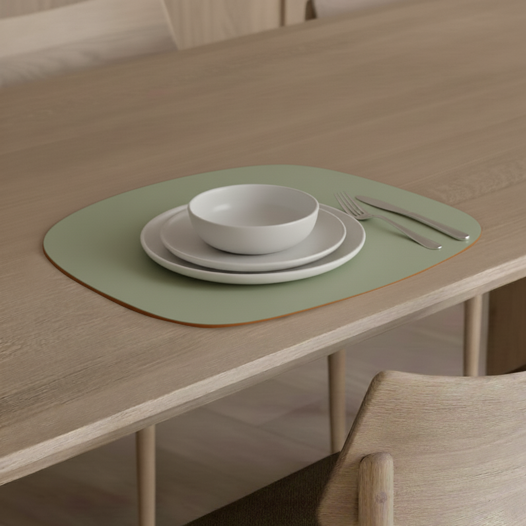 Set de table cuir recyclé stone - Vacavaliente